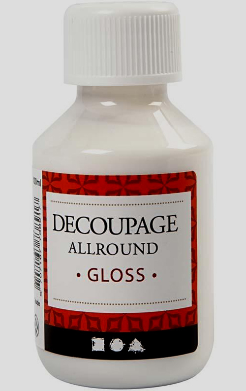 Decoupage Kleber/Lack glanz 100ml fuer Holz, Pappe usw. Decoupage